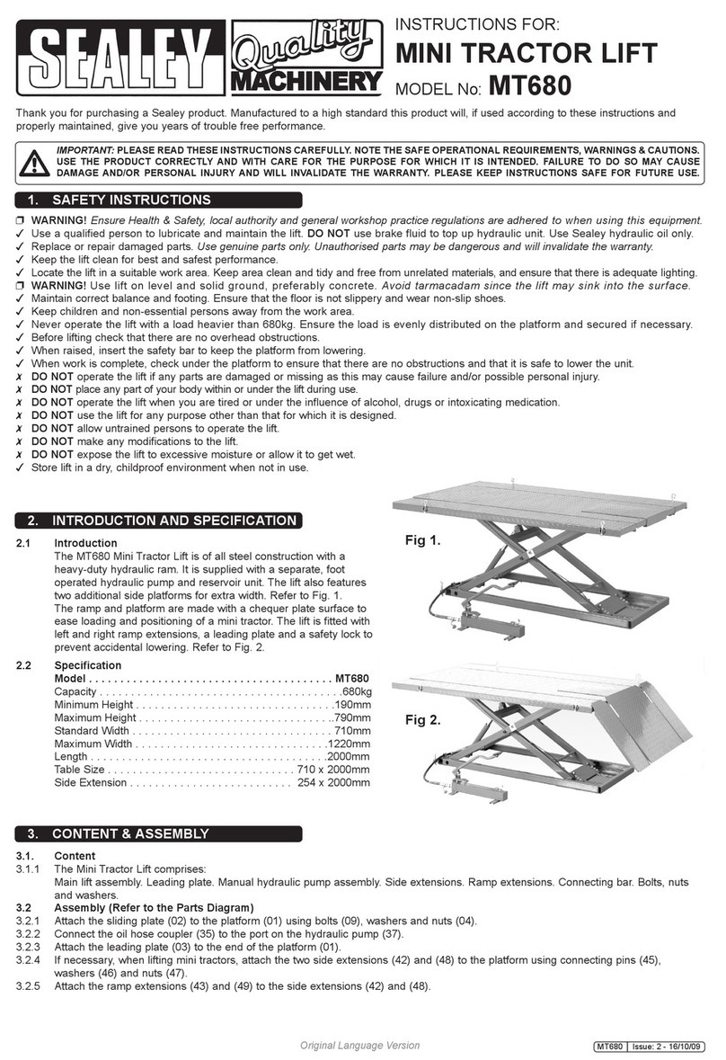 Sealey MT680 instructions