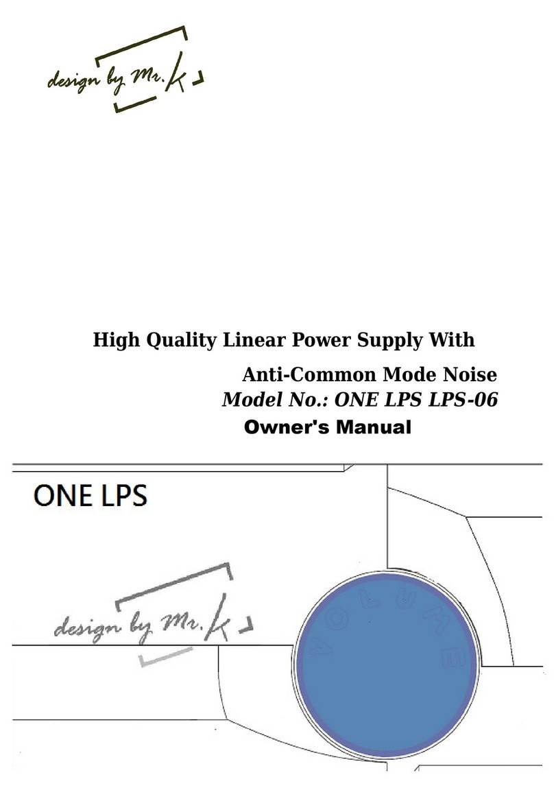 Design by Mr. K ONE LPS LPS-06 owner's manual