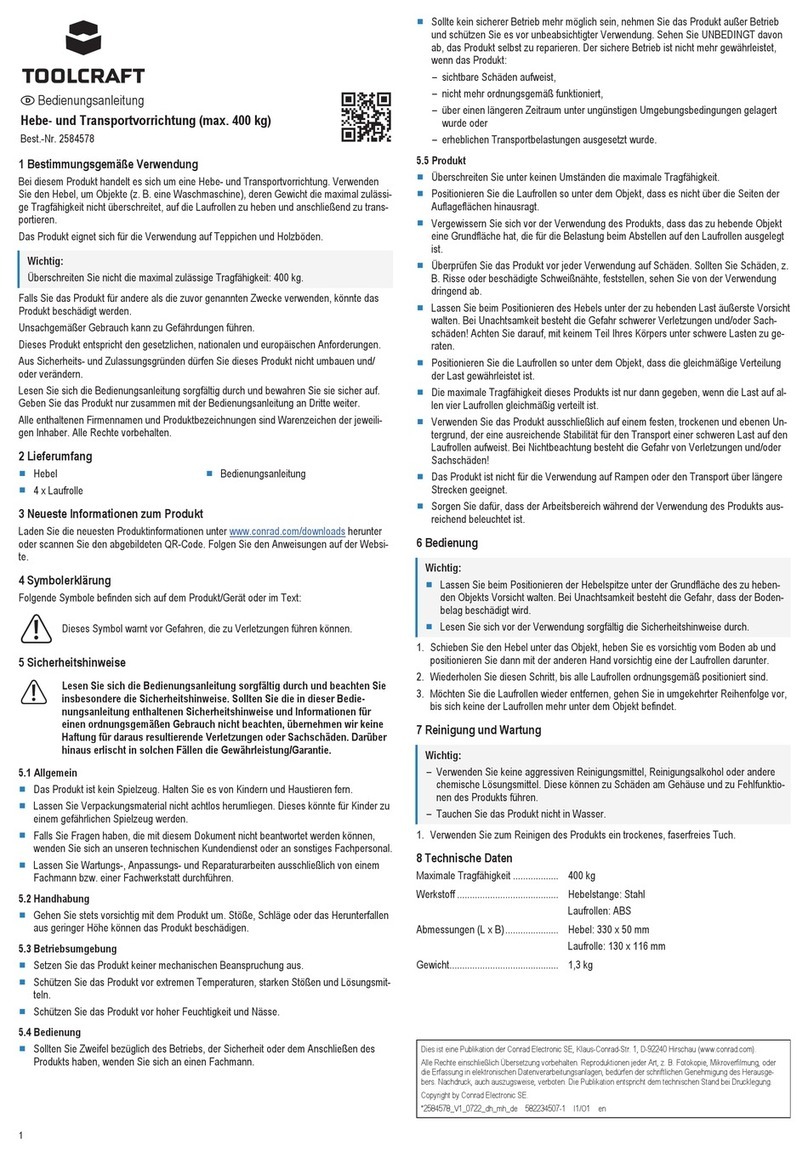 TOOLCRAFT 2584578 User manual