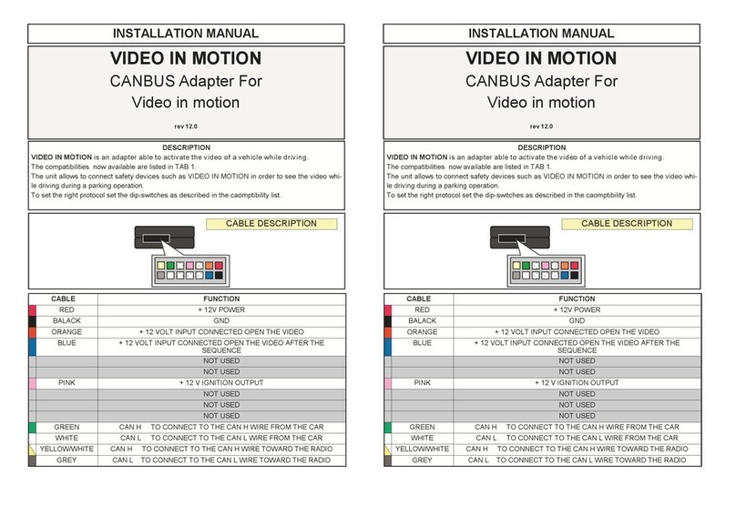 Paser VIDEO IN MOTION installation manual