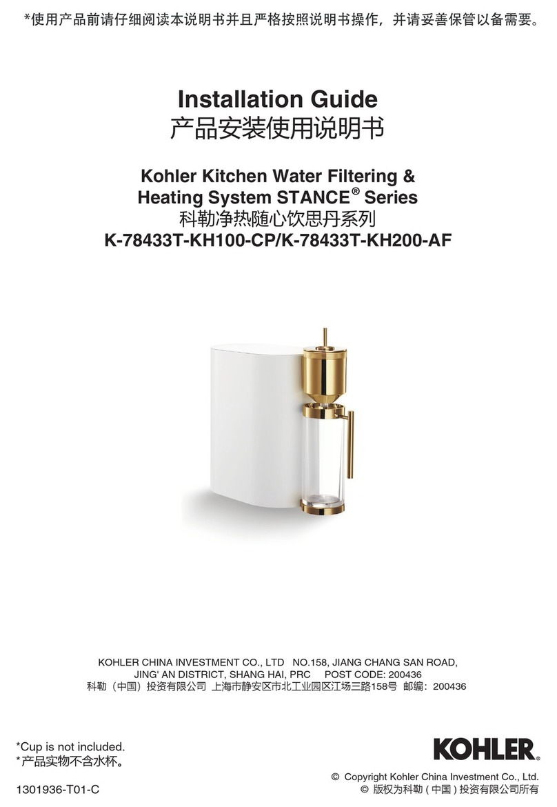 Kohler STANCE Series User manual