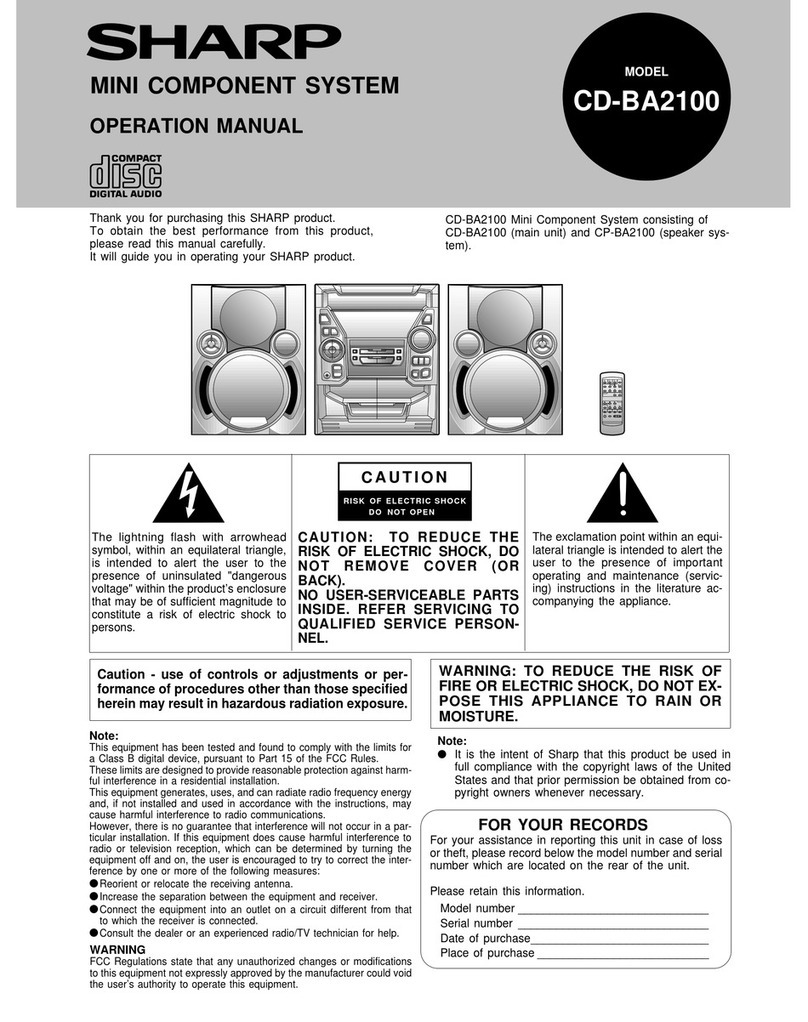 Sharp CP-BA2100 User manual