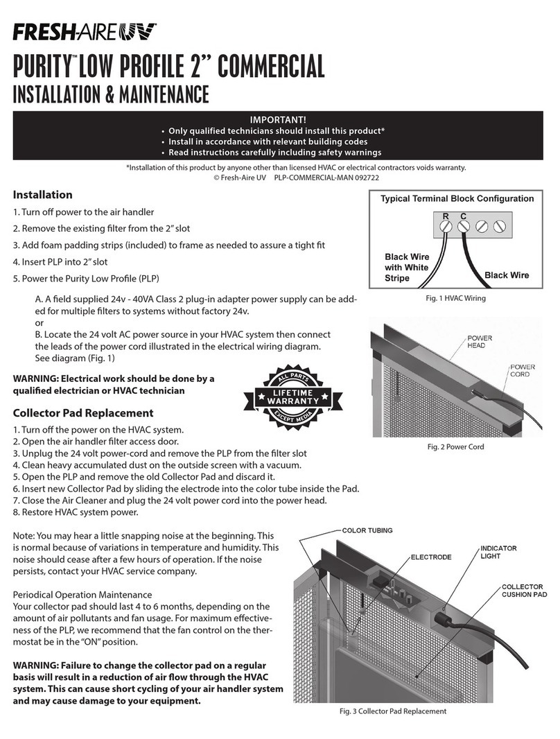 Fresh-Aire UV PURITY LOW PROFILE 2 Maintenance and service guide