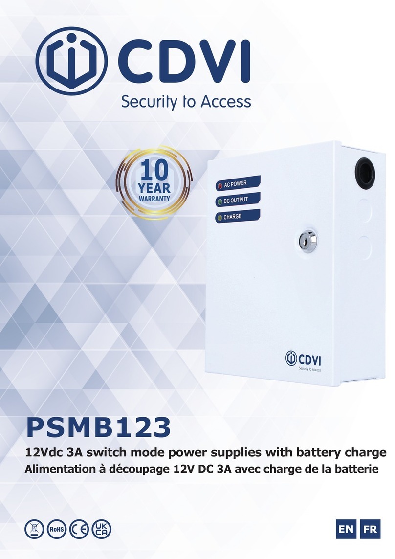 CDVI PSMB123 instruction manual