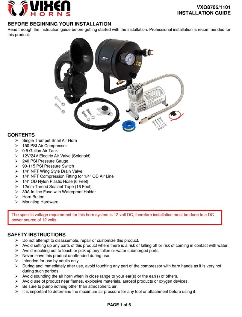 Vixen Horns VXO8705/1101 installation guide