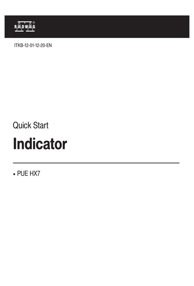 RADWAG PUE HX7 User manual