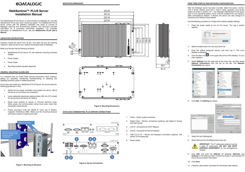 Datalogic WebSentinel PLUS installation manual Datalogic WebSentinel PLUS installation manual