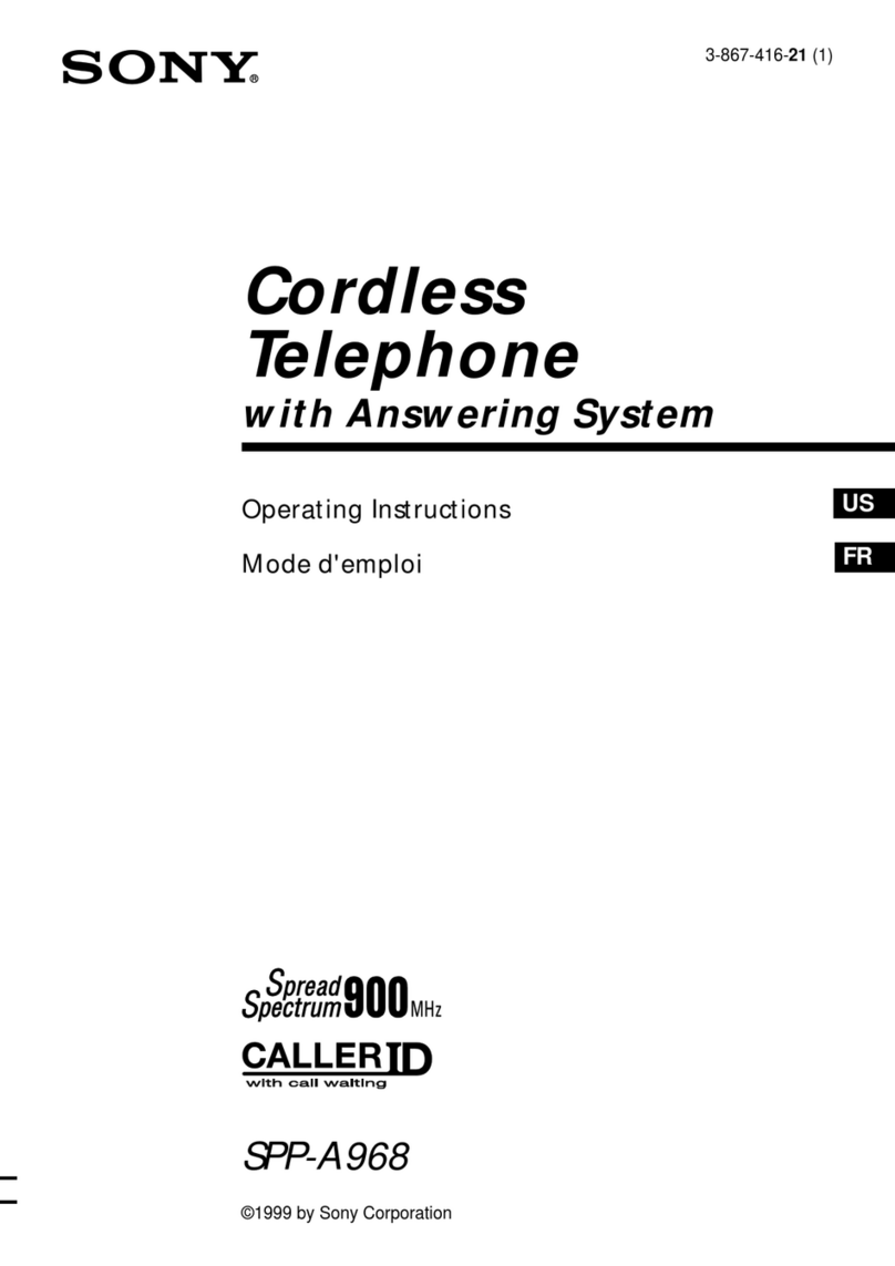 Sony SPP-A968 - Cordless Telephone operating instructions