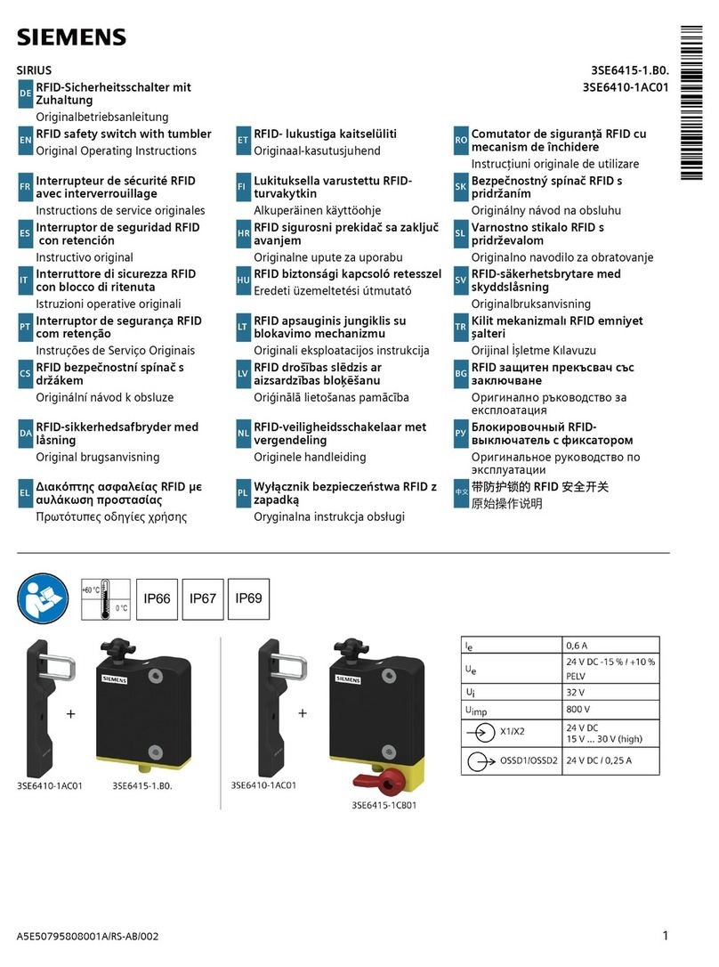 Siemens SIRIUS 3SE6415-1 B0 Series User manual