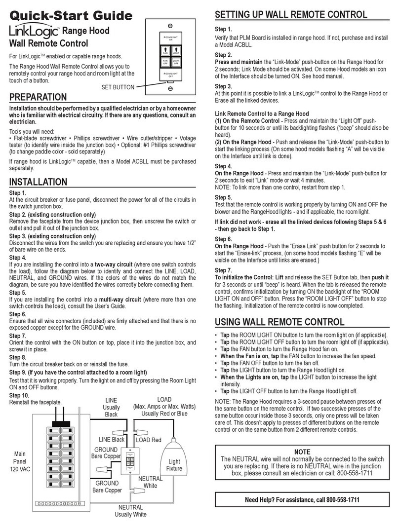NuTone LinkLogic User manual