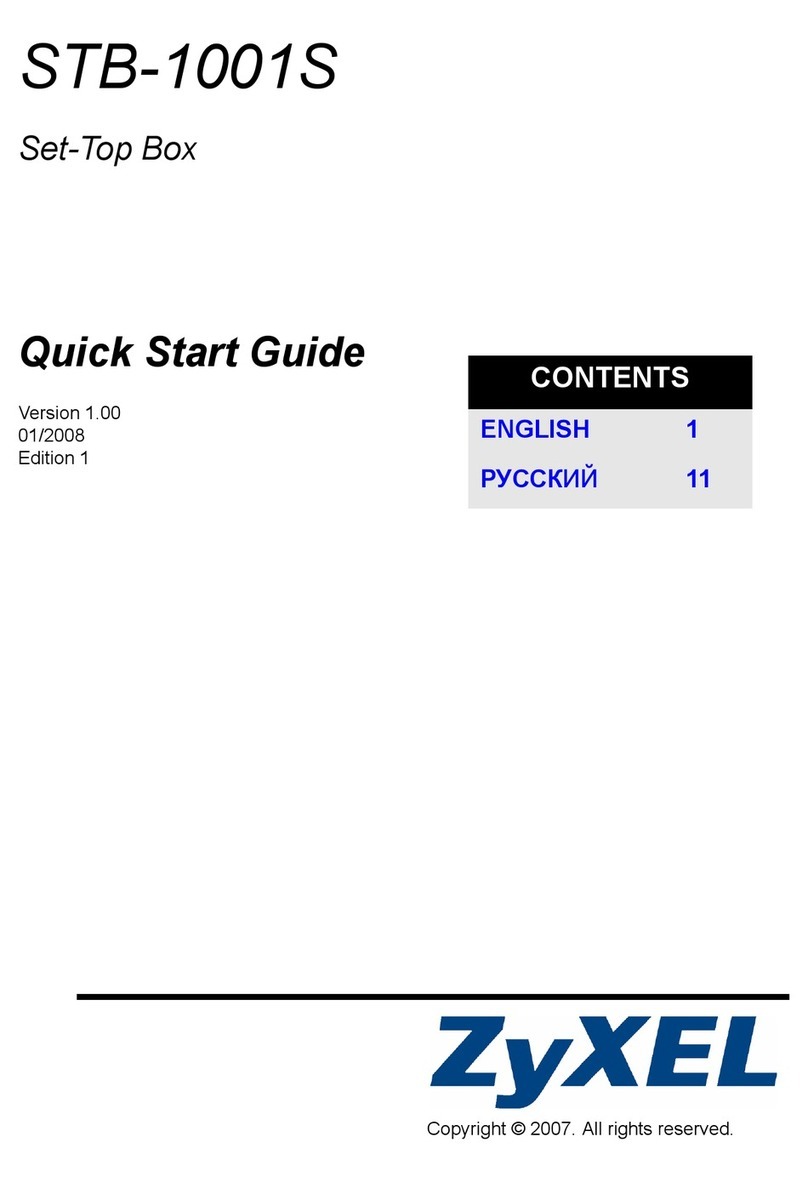 ZyXEL Communications STB-1001S quick start guide