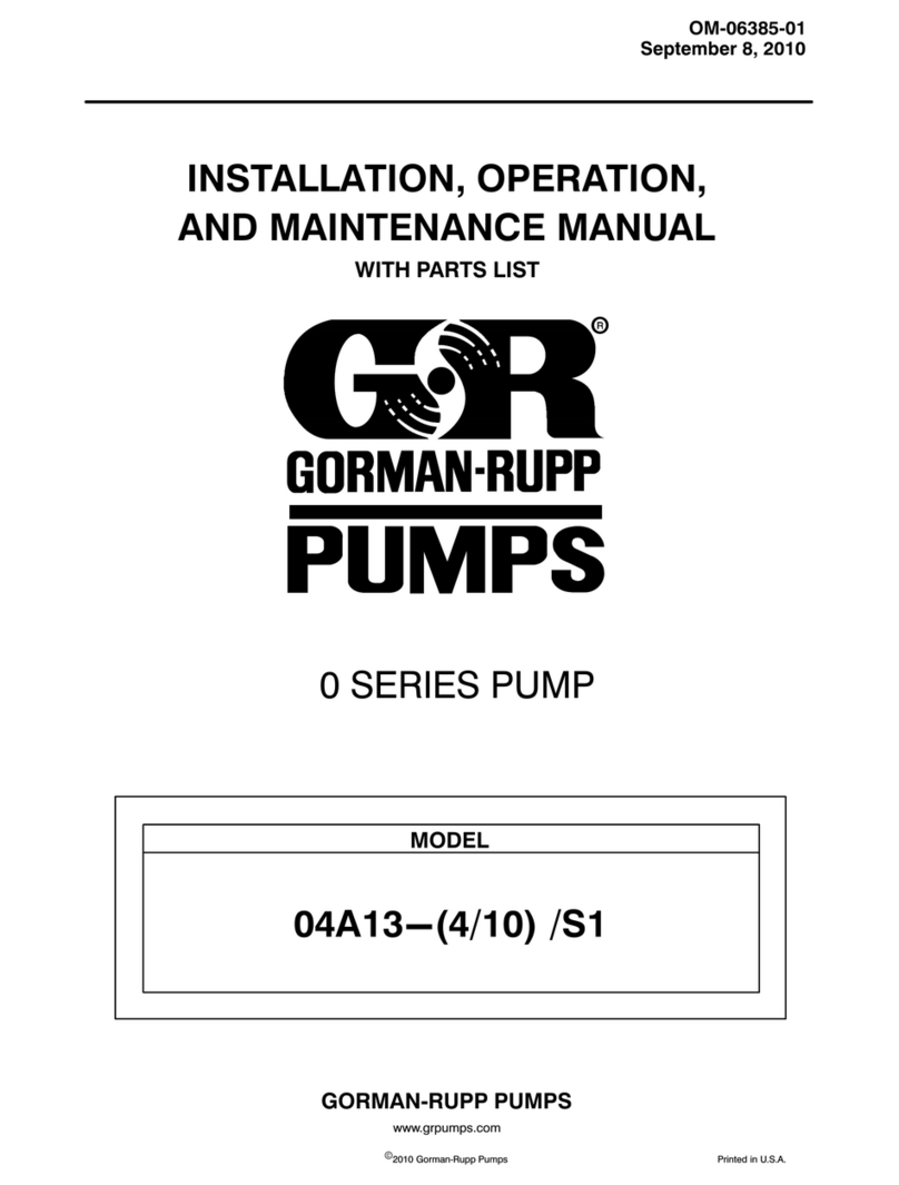 GORMAN-RUPP PUMPS 04A13-(4/10) /S1 Installation, operation, and maintenance manual with parts list