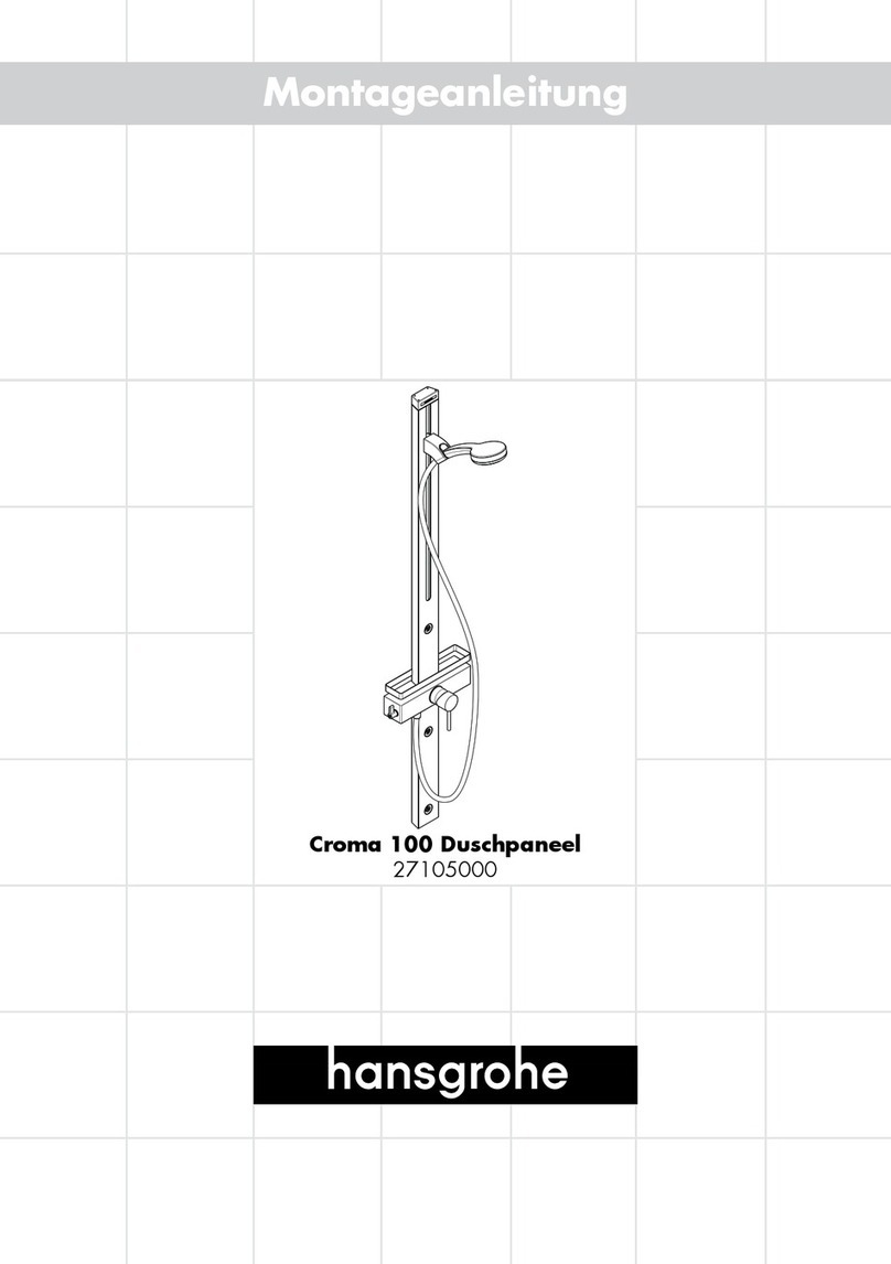 Hans Grohe Croma 100 Duschpaneel 27105000 Installation