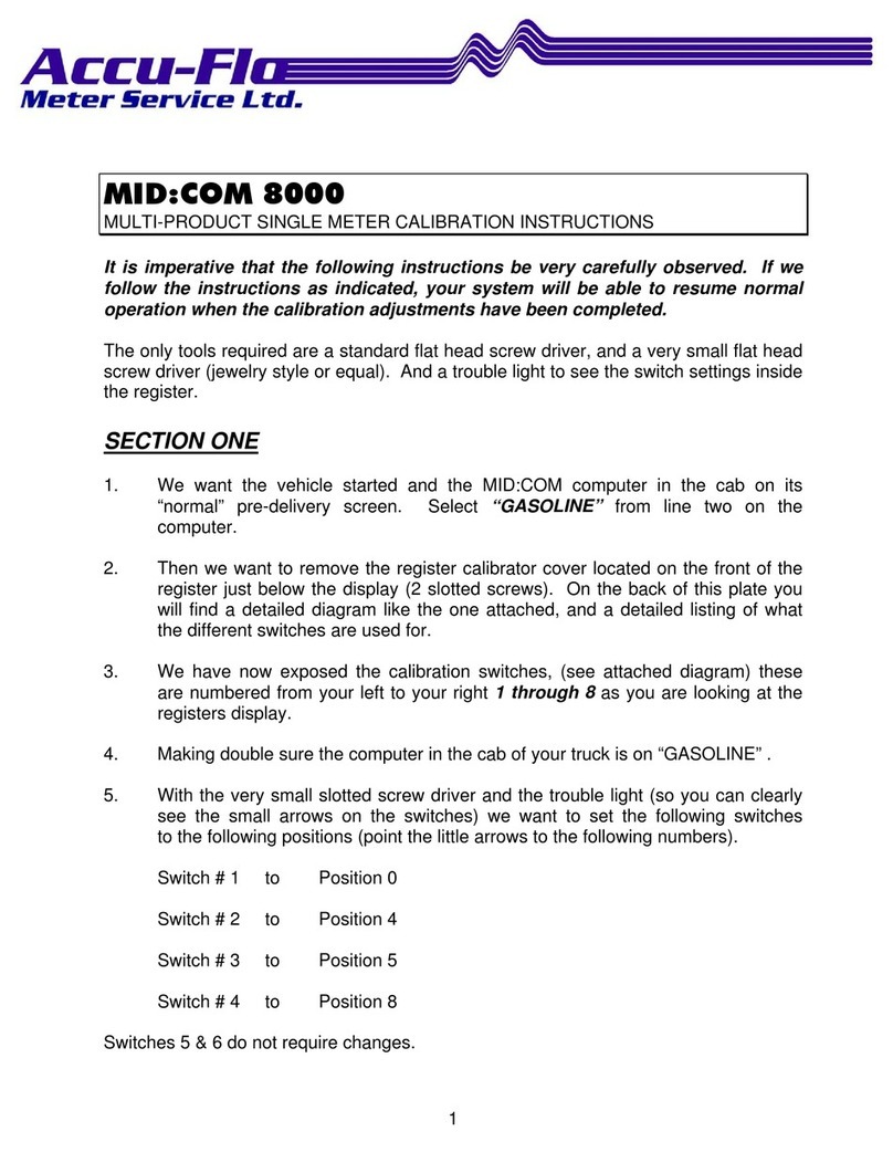 Accu-Flo Meter Service Ltd. MID COM 8000 Calibration instructions