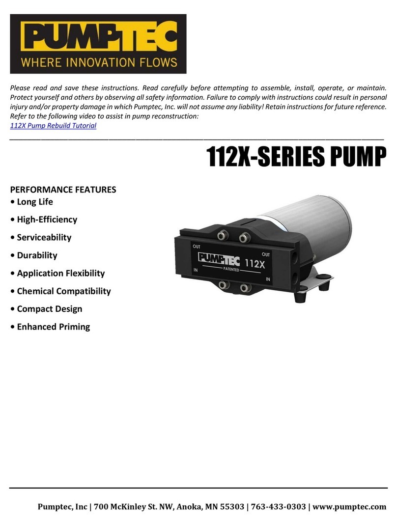 Pumptec 112X Series instruction manual