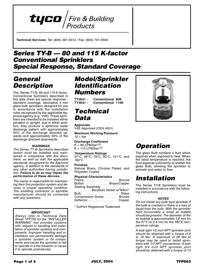 Tyco TY-B Series quick start guide