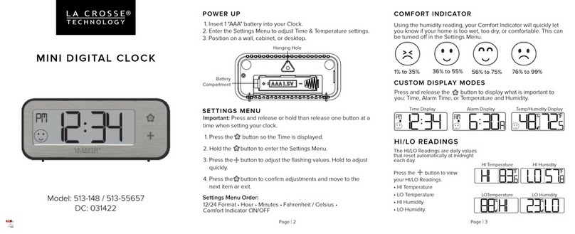 La Crosse Technology 513-148 manual