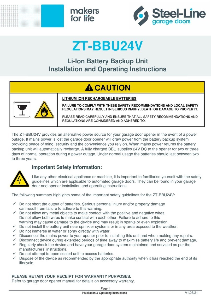 Steel-Line ZT-BBU24V Installation and operating instructions