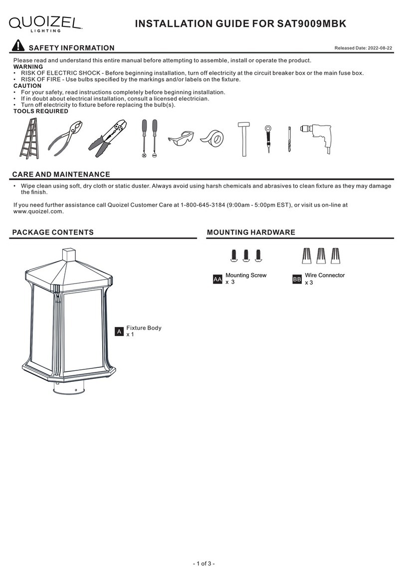 Quoizel SAT9009MBK User manual