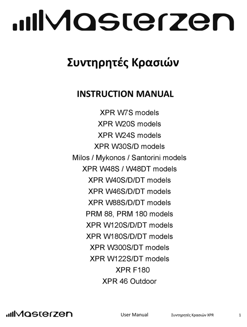 Masterzen XPR W7S instruction manual