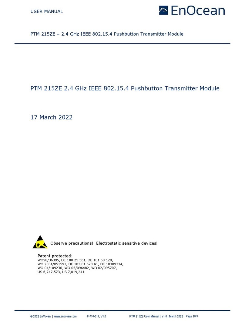 EnOcean PTM 215ZE User manual
