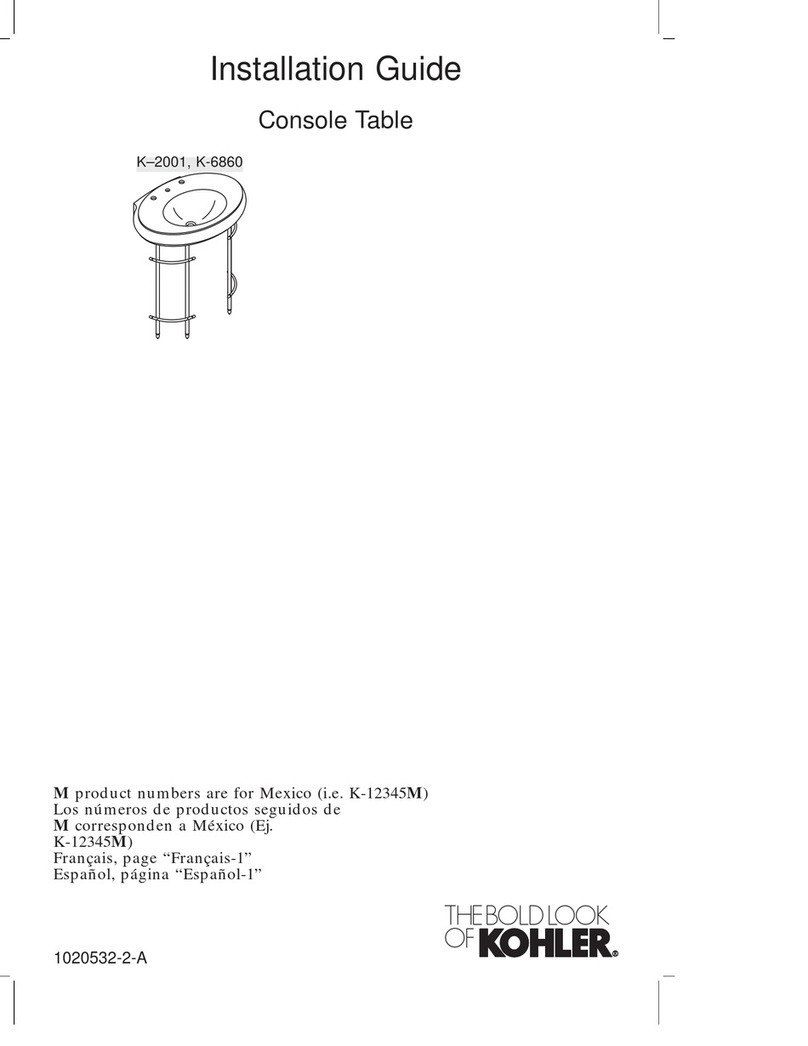 Kohler K-2001 User manual