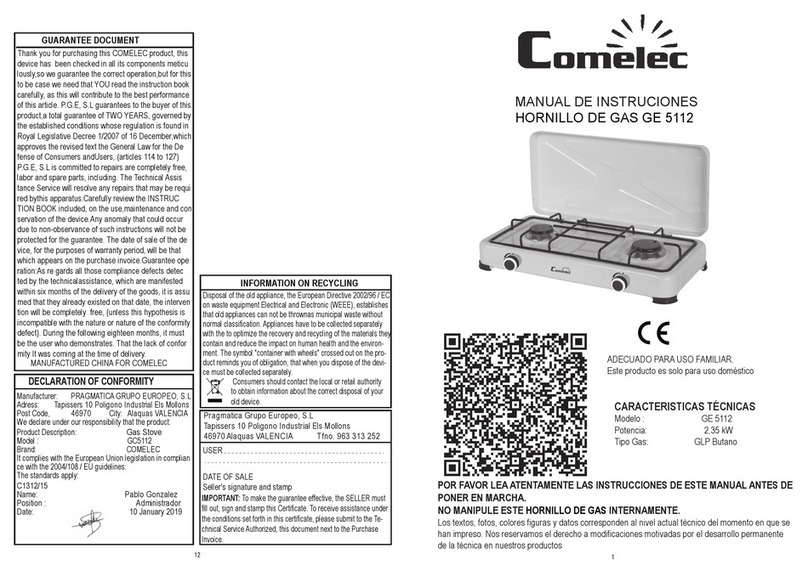 Comelec GE 5112 instruction manual