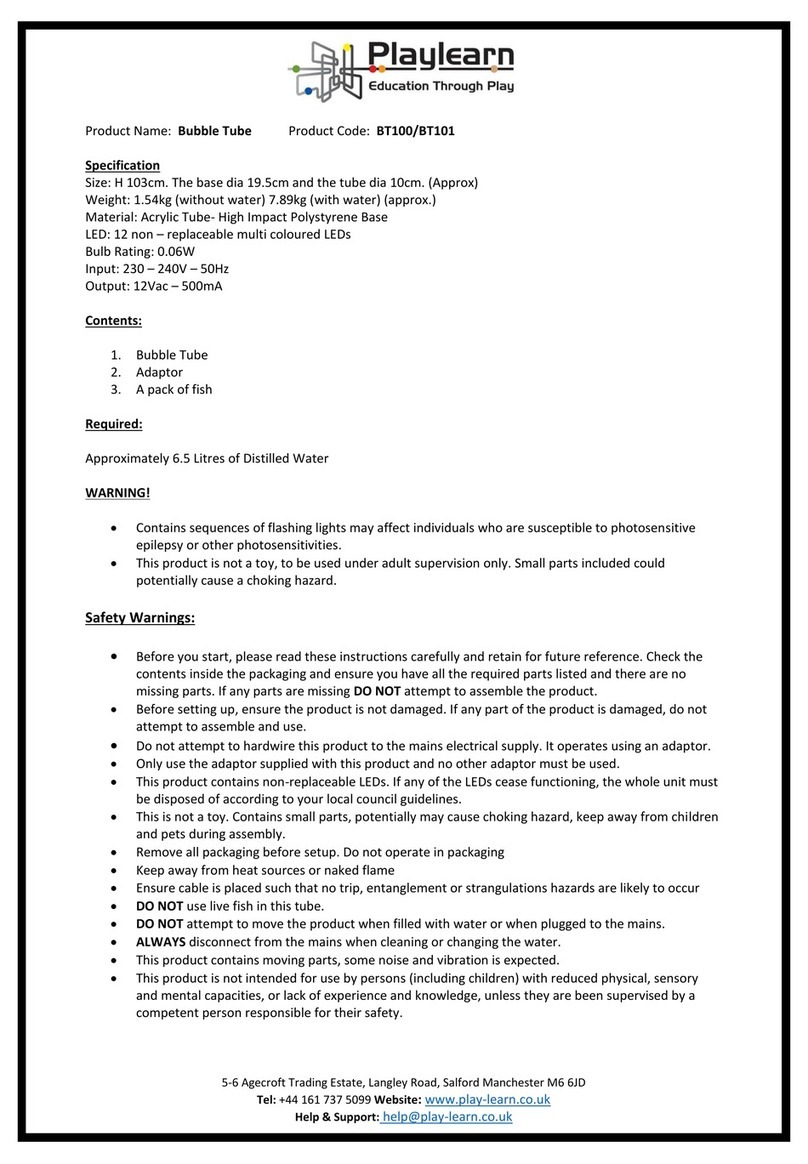 Playlearn Bubble Tube manual