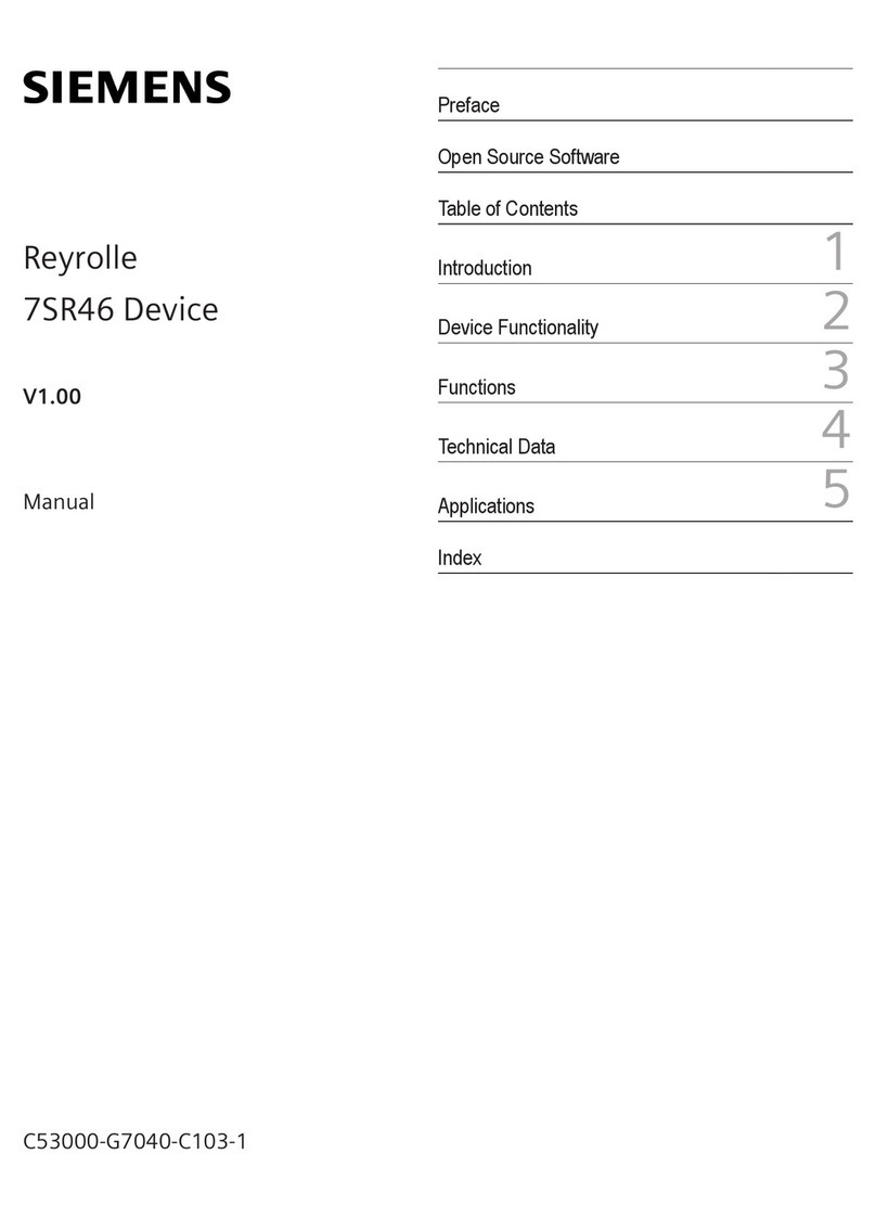 Siemens Reyrolle 7SR46 User manual