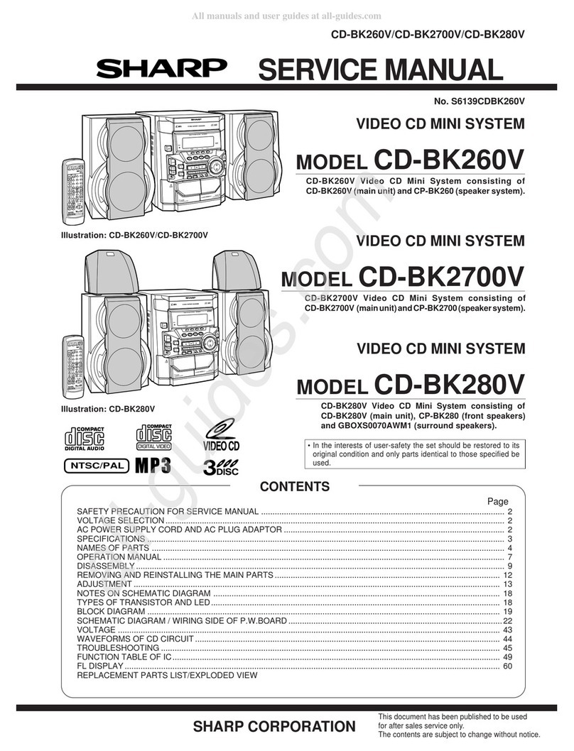Sharp CD-BK260V Service manual
