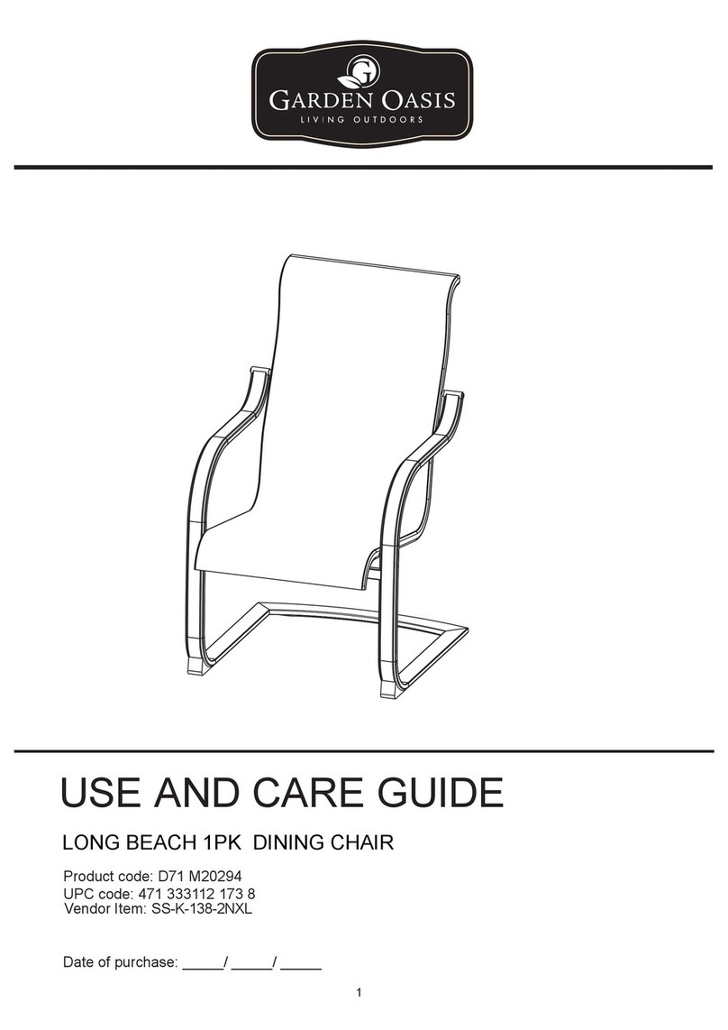 Garden Oasis LONG BEACH D71 M20294 Use and care guide