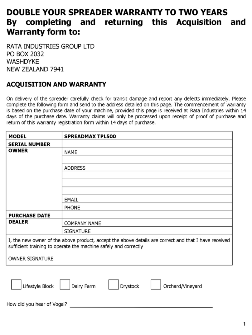 Vogal SPREADMAX TPL500 User manual