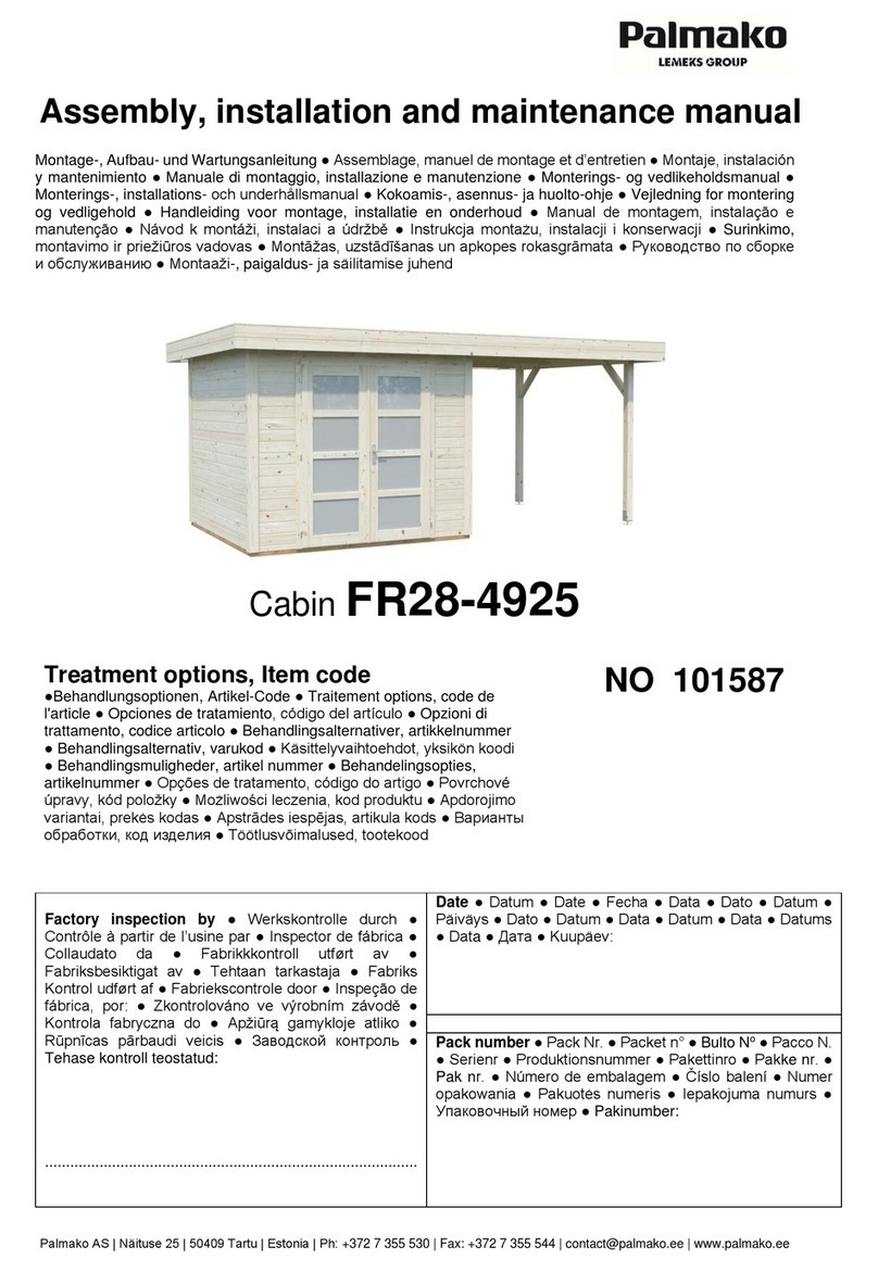 Lemeks Palmako FR28-4925 Installer manual