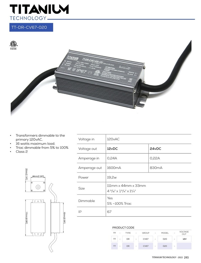 Titanium TT-DR-CV67-020 User manual
