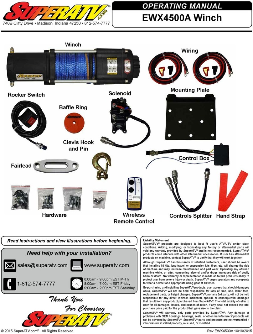 SuperATV EWX4500A operating manual