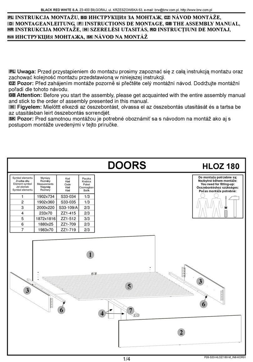 BLACK RED WHITE HLOZ 180 Assembly manual BLACK RED WHITE HLOZ 180 Assembly manual