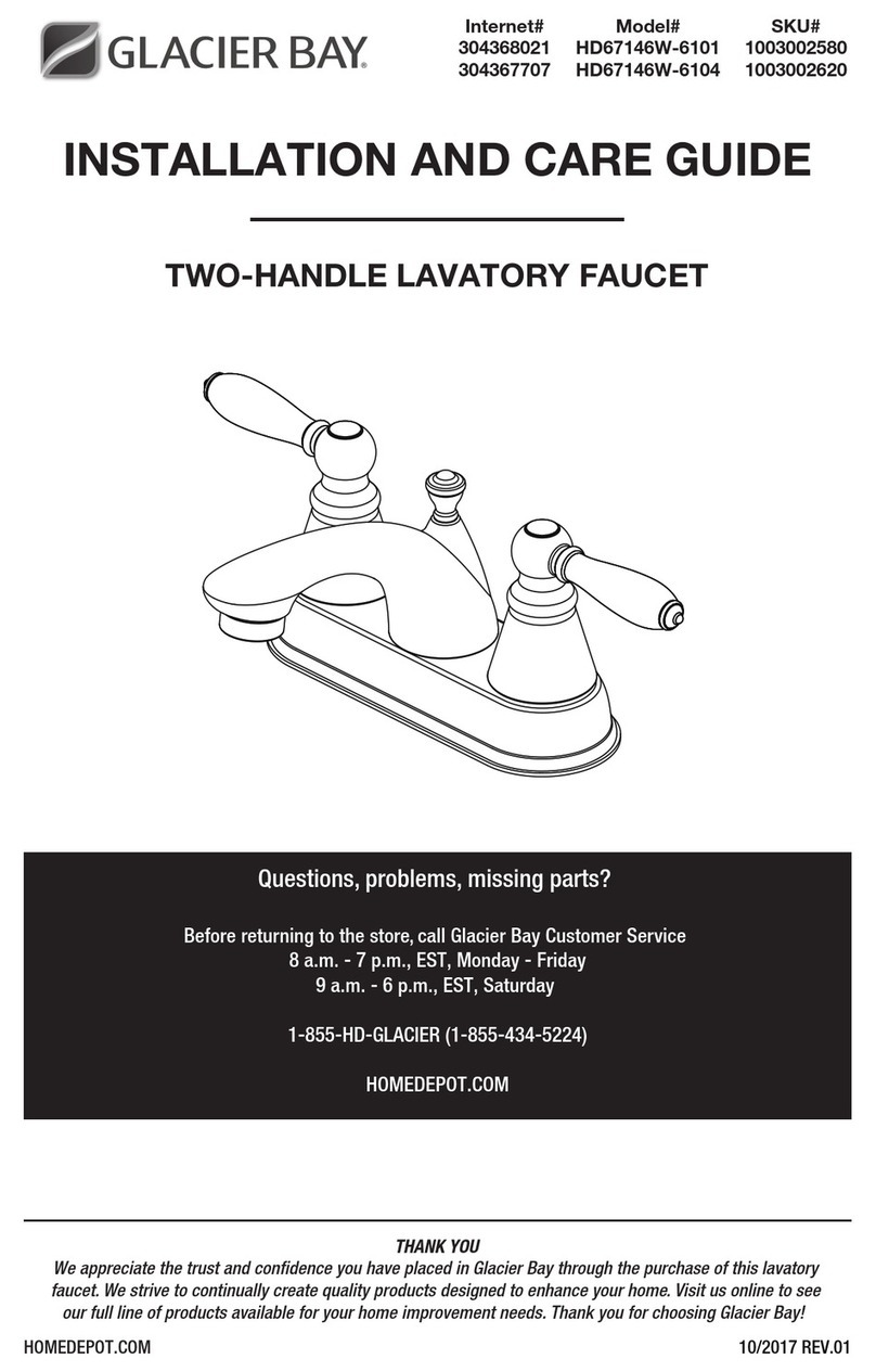 HOMEDEPOT Glacier bay HD67146W-6101 Installation and care guide