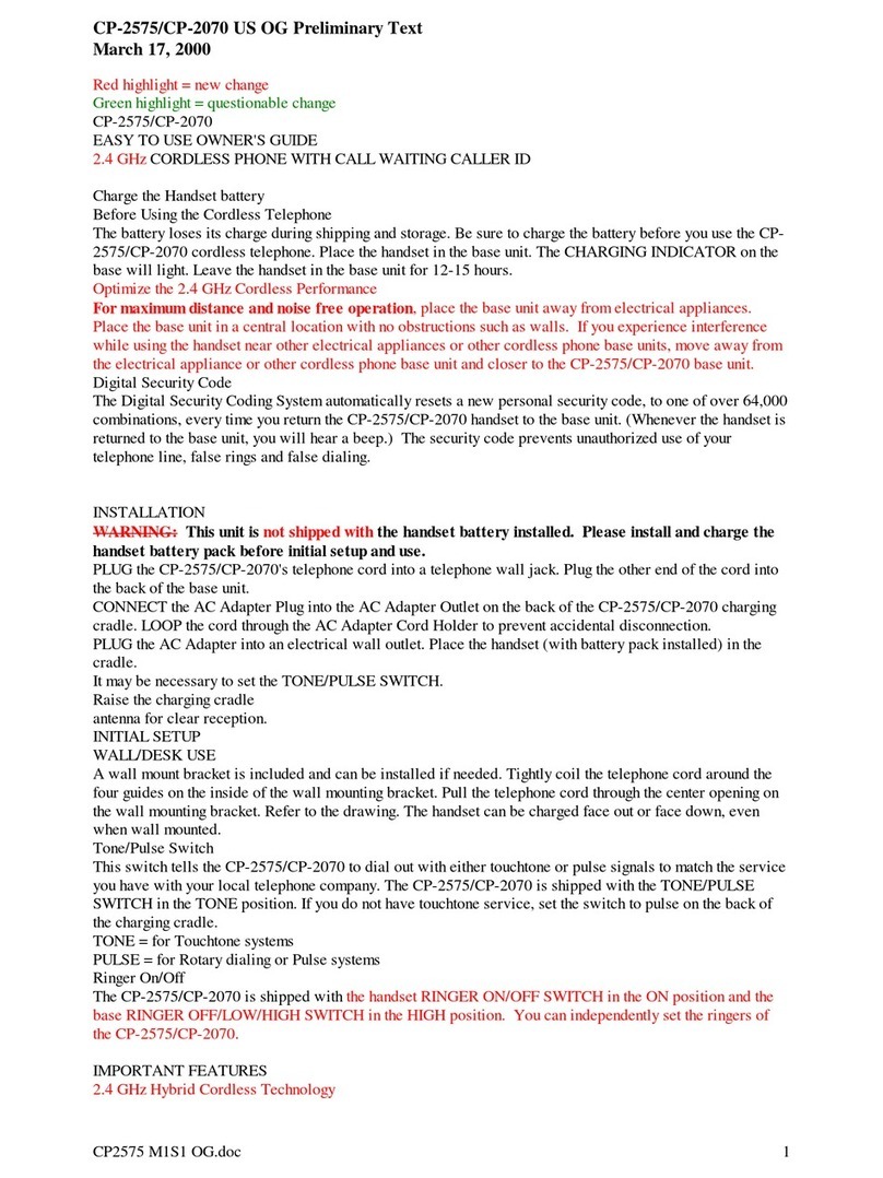 Casio CP-2575 User manual