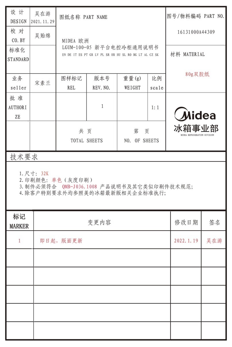 Midea MDRC152FE user manual