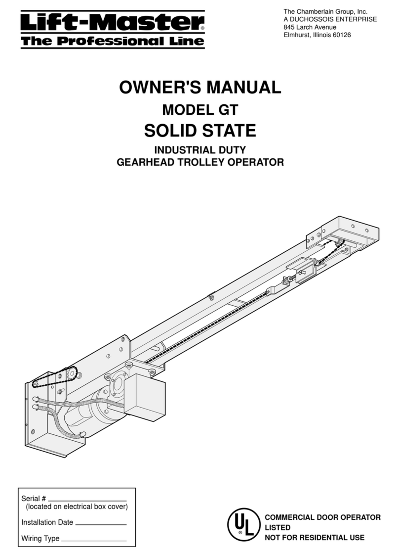Chamberlain GT User manual