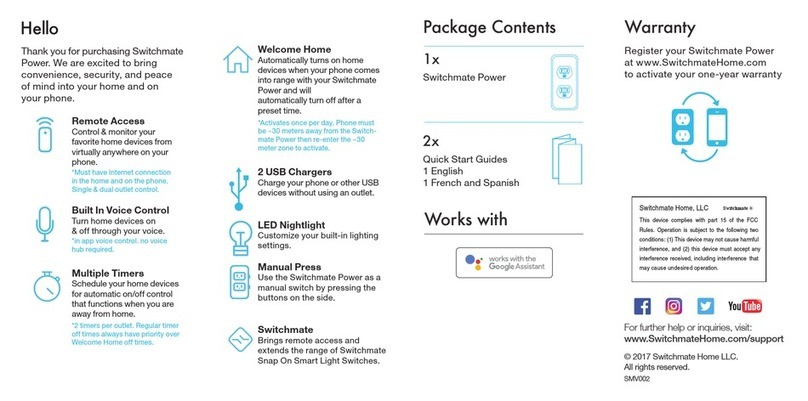 Switchmate Home QSG 2017 quick start guide