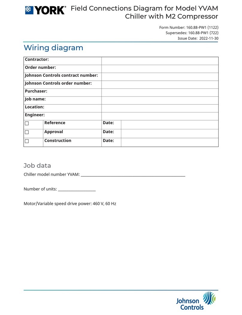 Johnson Controls YVAM 350 Wiring diagram