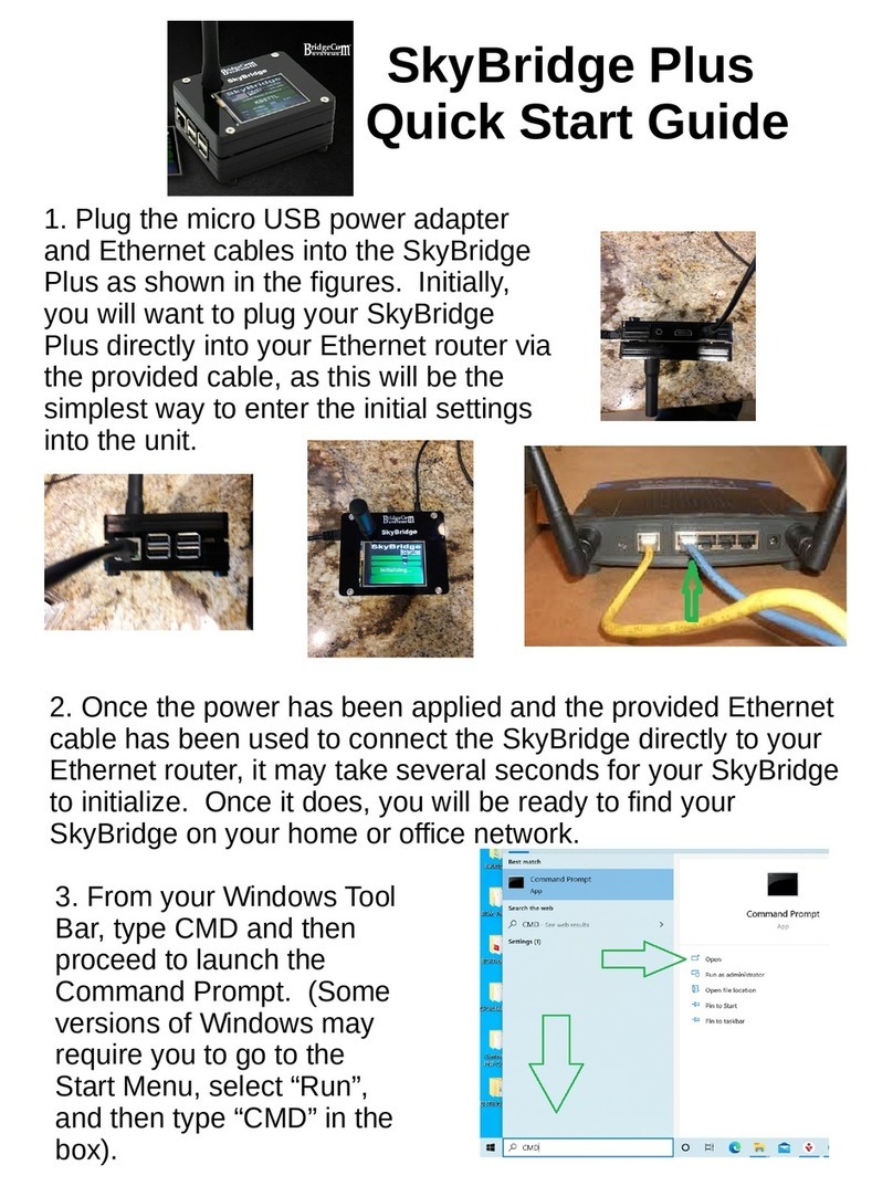 BridgeComSystems SkyBridge Plus quick start guide BridgeComSystems SkyBridge Plus quick start guide