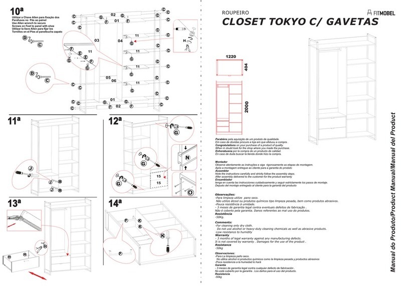 FITMOBEL CLOSET TOKYO C/ GAVETAS User manual FITMOBEL CLOSET TOKYO C/ GAVETAS User manual
