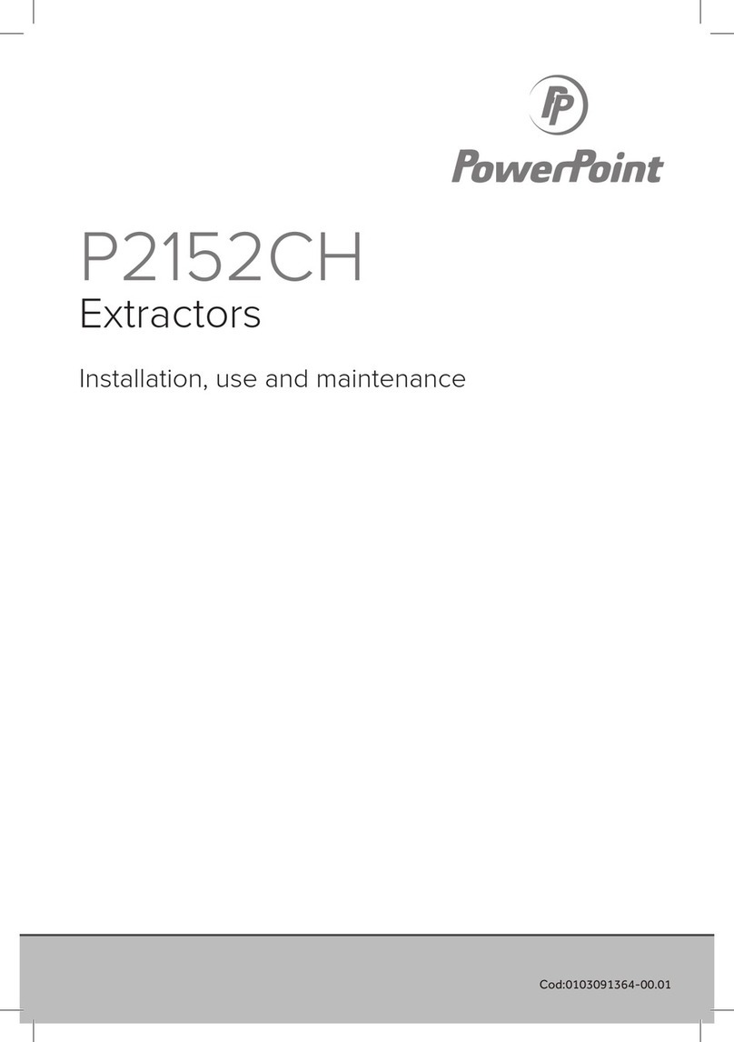 PowerPoint P2152CH Instructions for installation, use and maintenance manual