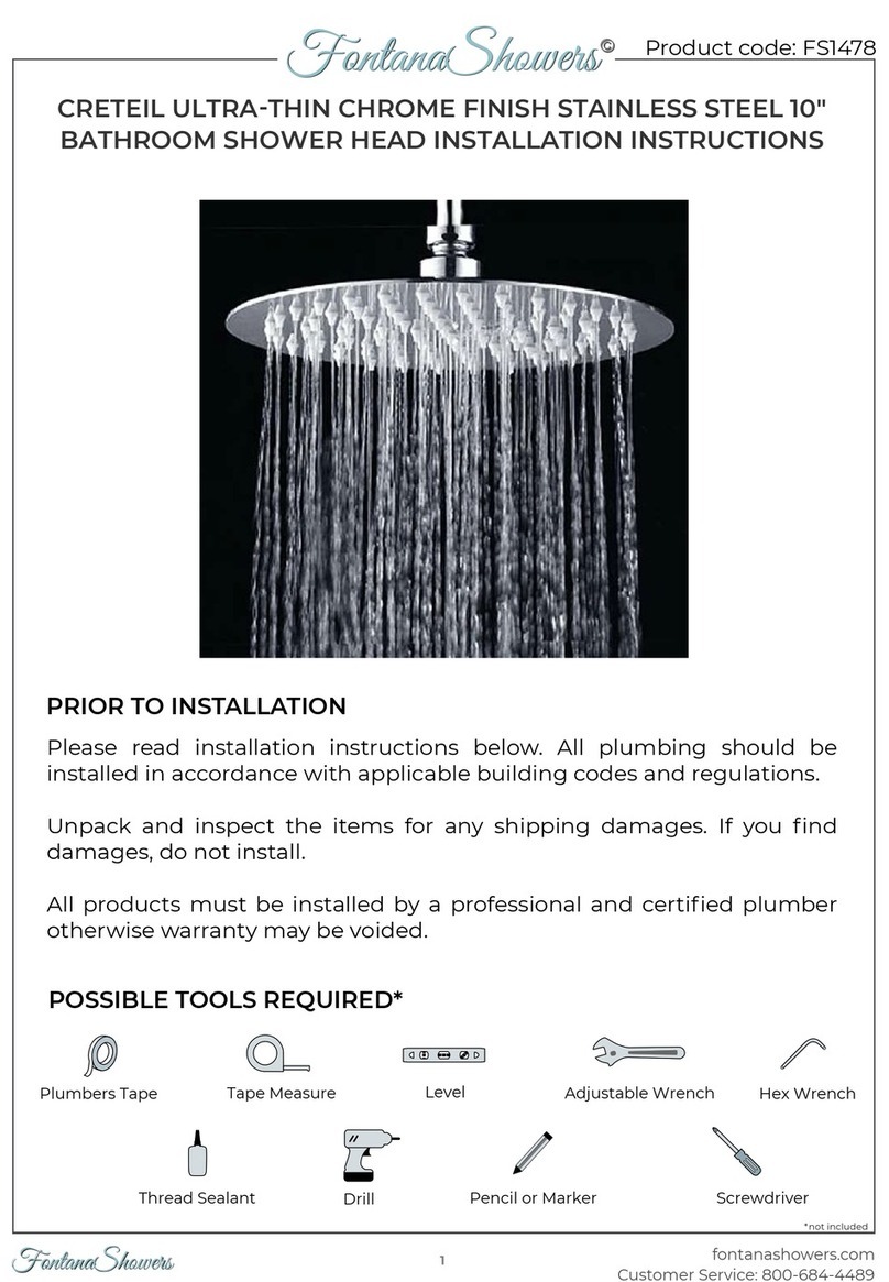 Fontana Showers FS1478 installation instructions
