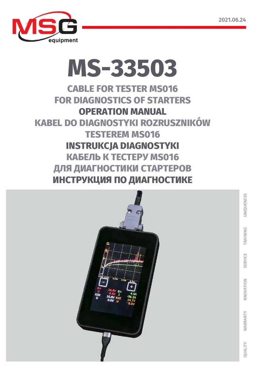 MSG Equipment MS-33503 Operation manual