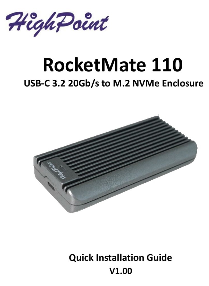 HighPoint RocketMate 110 Quick installation guide