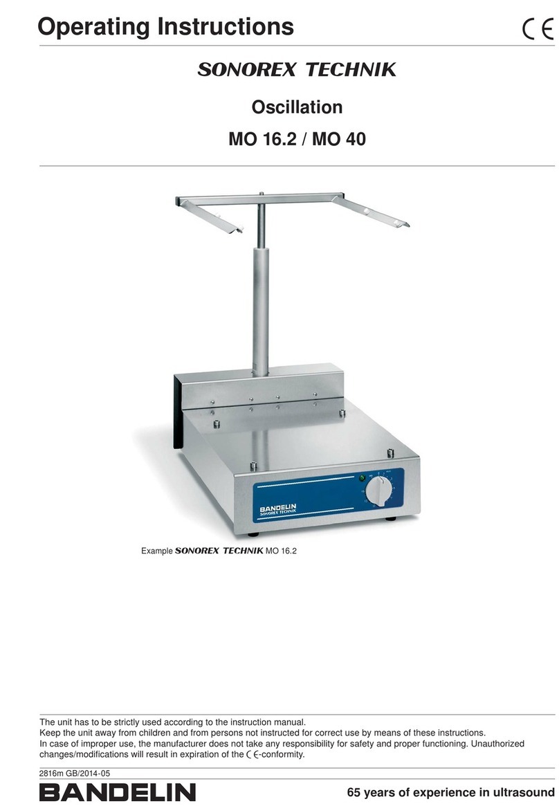 BANDELIN SONOREX TECHNIK MO16.2 operating instructions BANDELIN SONOREX TECHNIK MO16.2 operating instructions
