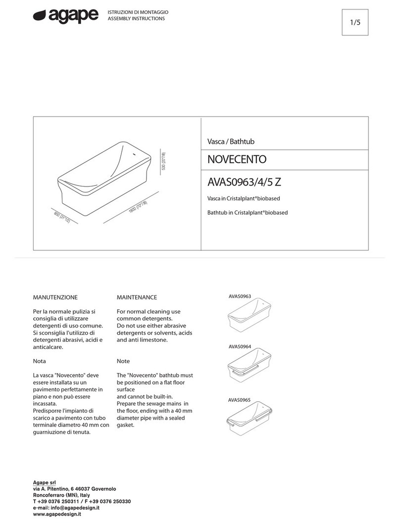 agape NOVECENTO AVAS0963 Z User manual agape NOVECENTO AVAS0963 Z User manual